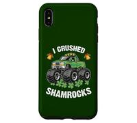 Funny St Patrick's Day Monster Truck écrasant des trèfles pour Enfants Coque pour iPhone XS Max