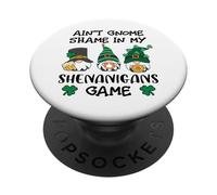 Funny St Patricks GNOME Prone to Shenanigans with My Gnomies PopSockets PopGrip Adhésif