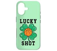 Funny St Patricks Mens Basketball Shamrock Charm Lucky Shot Coque pour iPhone 17