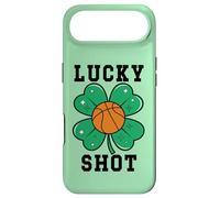 Funny St Patricks Mens Basketball Shamrock Charm Lucky Shot Coque pour iPhone Air