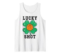 Funny St Patricks Mens Basketball Shamrock Charm Lucky Shot Débardeur