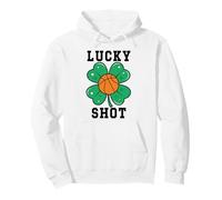 Funny St Patricks Mens Basketball Shamrock Charm Lucky Shot Sweat à Capuche