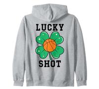 Funny St Patricks Mens Basketball Shamrock Charm Lucky Shot Sweat à Capuche