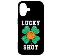 Funny St Patricks Mens Basketball Shamrock Lucky Shot Charm Coque pour iPhone 17