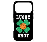 Funny St Patricks Mens Basketball Shamrock Lucky Shot Charm Coque pour iPhone 17 Pro
