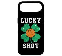 Funny St Patricks Mens Basketball Shamrock Lucky Shot Charm Coque pour iPhone Air