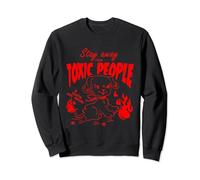 Funny Stay away from Toxic People cartoon cute dog gf tee Sweatshirt