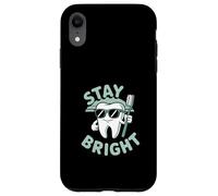 Funny Stay Bright Cartoon Tooth Lunettes de Soleil Coque pour iPhone XR