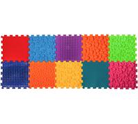 Funny-Steps Tapis de Jeu Sensoriel Orthopédique pour Enfants Super Mix (10 Puzzle Chemin de Forêt)
