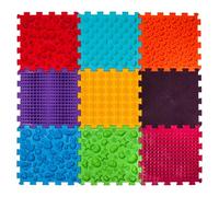 Funny-Steps Tapis de Jeu Sensoriel Orthopédique pour Enfants Super Mix (9 Puzzle Chemin de Forêt Сarré)