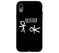 Funny Stickman, ça va ? Cartoon Be Kind Good Help Support Coque pour iPhone XR