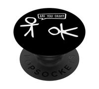 Funny Stickman, ça va ? Cartoon Be Kind Good Help Support PopSockets PopGrip Adhésif