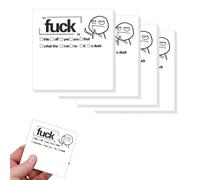 Funny Sticky Note for Adults for Work, 4 Pieces Novelty Memo Pads Sticky Note with 100pcs Funny Stickers, Funny Sassy Rude Office Supplies Gifts for Friends, Co-Workers, Boss (A-Only Sticky Notes)