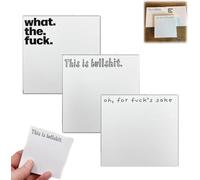 Funny Sticky Note, Fuck Black Sticky Notes, for Fuck's Sake Sticky Note - Creative Sticky Notes,Funny Gift, to Do List, Checklist, Funny Notepad, Best Friend Gift, Office Notes (Mixed 3Pcs)