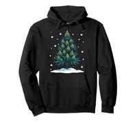 Funny Stoner Arbre de Noël en Chanvre Motif Vacances Sweat à Capuche