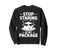 Funny Stop Staring at My Package Humour Gift Sweatshirt