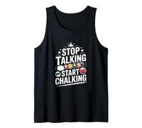 Funny Stop Talking Start Craie de Billard Débardeur