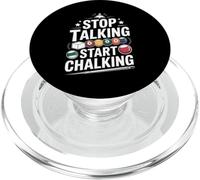 Funny Stop Talking Start Craie de Billard PopSockets PopGrip pour MagSafe