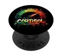 Funny Stress Cortisol Level High PopSockets PopGrip Adhésif