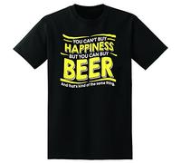Funny Style You Can't Buy Happiness But You Can Buy Beer T-T-Shirts à Manches Courtes(Medium)
