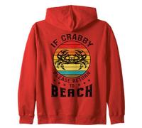 Funny Summer Crab Crabby Please Return to Beach Lover Retro Sweat à Capuche