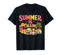 Funny Summer is Calling Teacher School's Out Vibes Retro Fun T-Shirt
