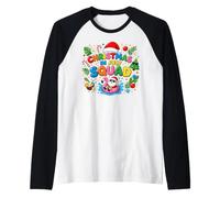 Funny Summer Vacation Xmas Holiday, Christmas in July Squad Manche Raglan