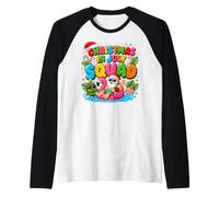 Funny Summer Vacation Xmas Holiday, Christmas in July Squad Manche Raglan