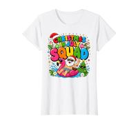 Funny Summer Vacation Xmas Holiday, Christmas in July Squad T-Shirt Graphique avec Valeur, Femme, Blanc, S