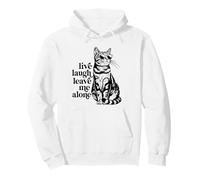 Funny Sunglasses Live Laugh Leave Me Alone Tabby Cat Lover Sweat à Capuche