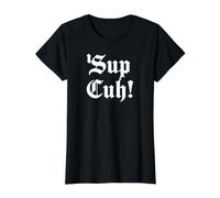 Funny 'Sup Cuh ! Équipage Familial Correspondant à l'argot T-Shirt Graphique avec Valeur
