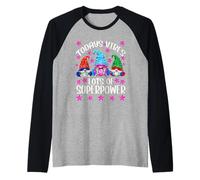 Funny Superpower Quote for Women and Girls Superhero Gnomes Manche Raglan