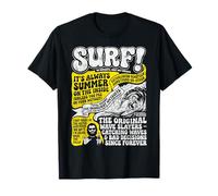 Funny Surf Puns for Men Vintage 70s Distressed-Look Surfing T-Shirt