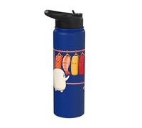Funny Sushi Rice Character Shopping for Neta Outfits Cute Stainless Steel Insulated Water Bottle