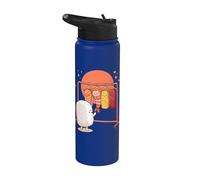 Funny Sushi Rice Character Shopping for Neta Outfits Cute Stainless Steel Insulated Water Bottle