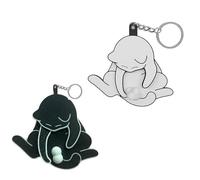 Funny Swing Cat Keychain, canular Cat interactive Keychain, mignon drôle pivotant acrylique Sac Pendentif, cadeau de jouet sensuel pour les amoureux des chats et introvertis (2pcs)