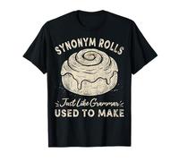 Funny Synonym Rolls Pun Rouleau de Cannelle Grammar Teacher Humour T-Shirt