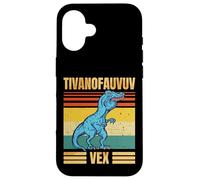 Funny T Rex Dinosaur Cartoon Retro Speech Gag Coque pour iPhone 16