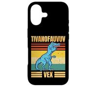 Funny T Rex Dinosaur Cartoon Retro Speech Gag Coque pour iPhone 17