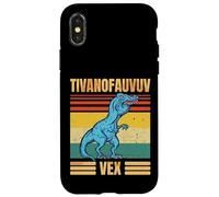 Funny T Rex Dinosaur Cartoon Retro Speech Gag Coque pour iPhone X/XS
