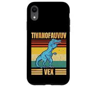 Funny T Rex Dinosaur Cartoon Retro Speech Gag Coque pour iPhone XR