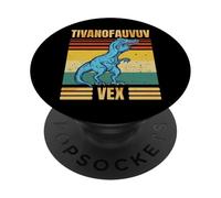 Funny T Rex Dinosaur Cartoon Retro Speech Gag PopSockets PopGrip Adhésif