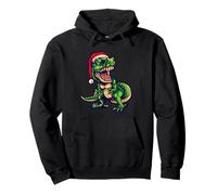 Funny T-Rex Dinosaur, Christmas New Year Cartoon Graphic Sweat à Capuche