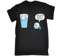 Funny T Shirt I Was Water Before It Was Cool Birthday Joke Tee Gift T-Shirt Black Manches Courtes(Large)
