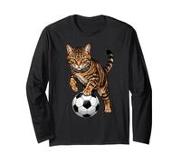 Funny Tabby Cat Dribbler Ballon De Football Graphique Manche Longue