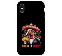 Funny Taco Horse Racing Vintage Cinco De Derby Coque pour iPhone X/XS