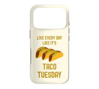 Funny Taco Live Every Day Like It's Taco Tuesday Cute Food Coque pour iPhone 17 Pro