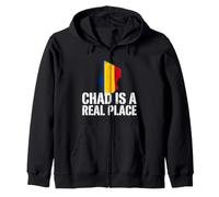 Funny Tchad is A Place Real Flag Map Pride Travel Souvenir Sweat à Capuche