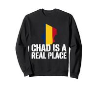 Funny Tchad is A Place Real Flag Map Pride Travel Souvenir Sweatshirt