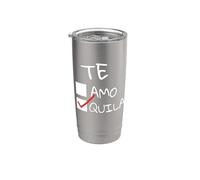 Funny Te Amo Tequila | Mexican Cinco de Mayo Drinking Party Gobelet isotherme en acier inoxydable double paroi